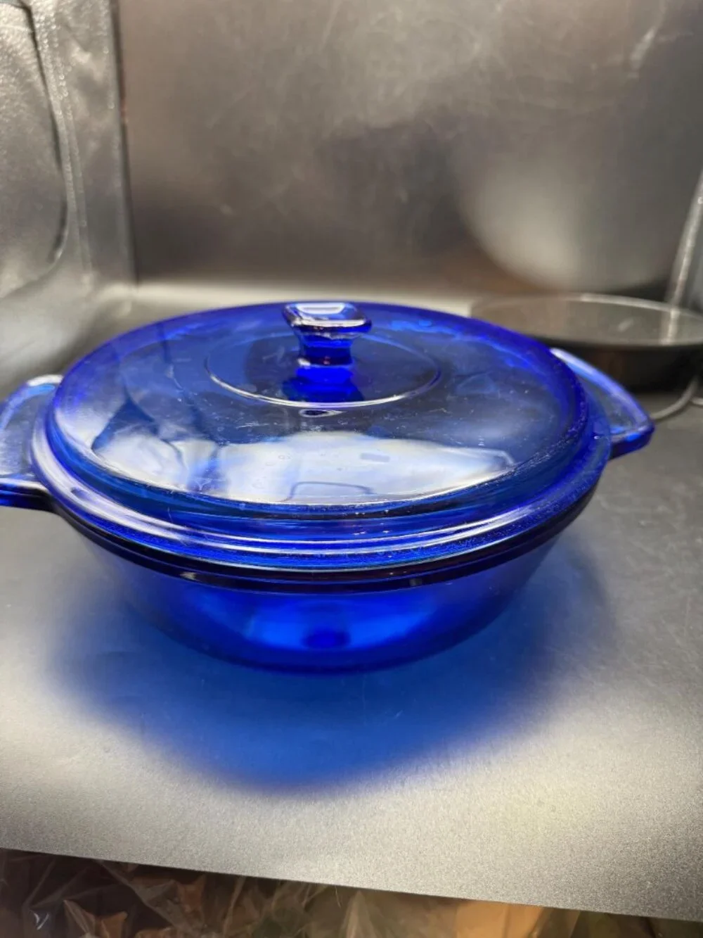 Cobalt Anchor Hocking Covered Casserole 2 QT